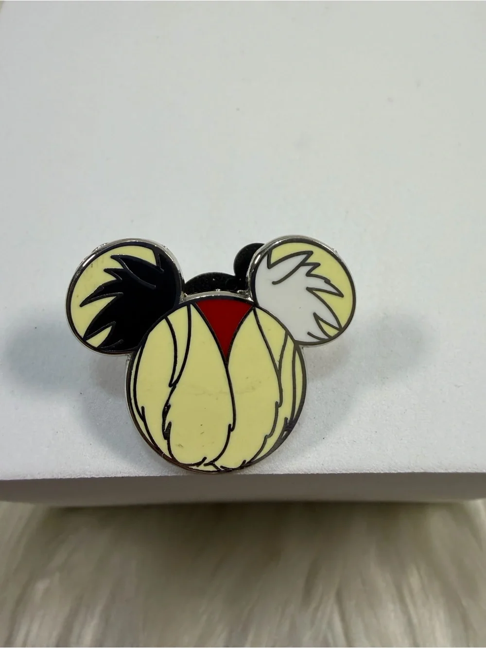 💙3/$20💙 Mickey Ears Enamel Pin with Black, White & Cream Design